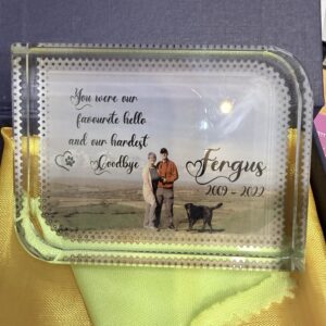Personalised photo crystal photo block (small 8x6cm)