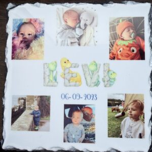 Personalised Photo Slate 14cm x 14cm
